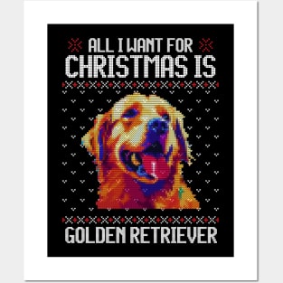 All I Want for Christmas is Golden Retriever - Christmas Gift for Dog Lover Posters and Art